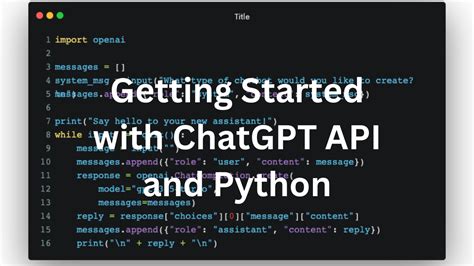 Implementation of ChatGPT API