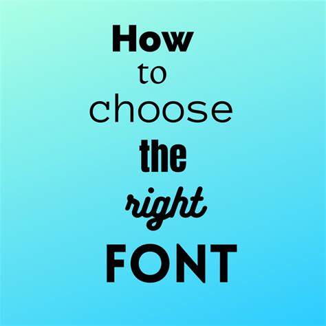 Selecting Appropriate Fonts