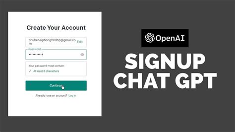 Setting up your ChatGPT account