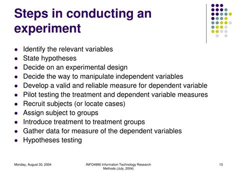 Step 3: Designing and Conducting Experiments