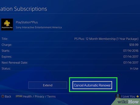 how to cancel playstation plus