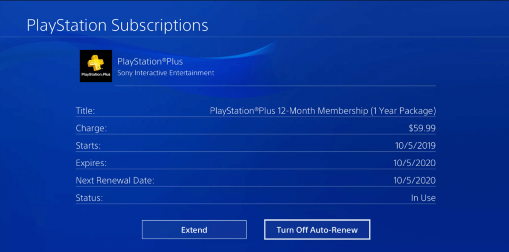 how to cancel playstation plus